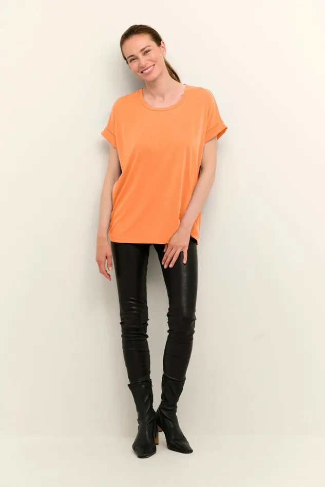 Tops and TShirts Women CULTURE Kajsa Tshirt Tangerine