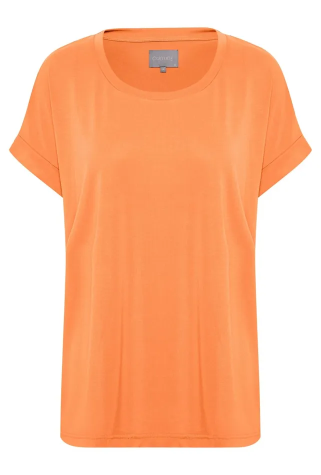 Tops and TShirts Women CULTURE Kajsa Tshirt Tangerine