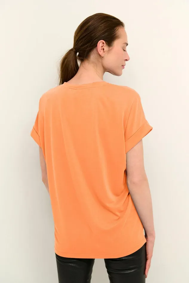 Tops and TShirts Women CULTURE Kajsa Tshirt Tangerine
