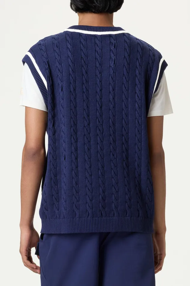 Tops and TShirts Women Fila Baseline Cable Knit Vest 492 Filanavygardenia Tops and TShirts Women Fila Baseline Cable Knit Vest 492 Filanavygardenia