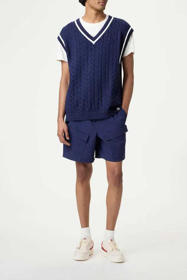 Tops and TShirts Women Fila Baseline Cable Knit Vest 492 Filanavygardenia Tops and TShirts Women Fila Baseline Cable Knit Vest 492 Filanavygardenia