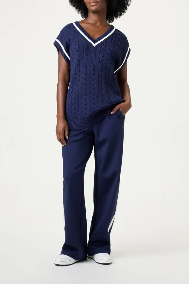 Tops and TShirts Women Fila Baseline Cable Knit Vest 492 Filanavygardenia Tops and TShirts Women Fila Baseline Cable Knit Vest 492 Filanavygardenia