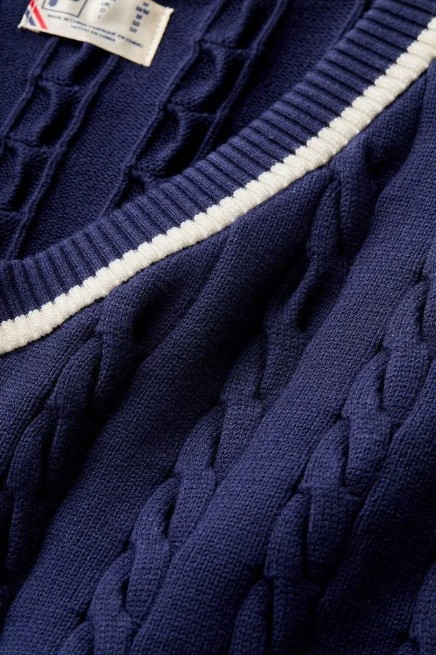 Tops and TShirts Women Fila Baseline Cable Knit Vest 492 Filanavygardenia Tops and TShirts Women Fila Baseline Cable Knit Vest 492 Filanavygardenia