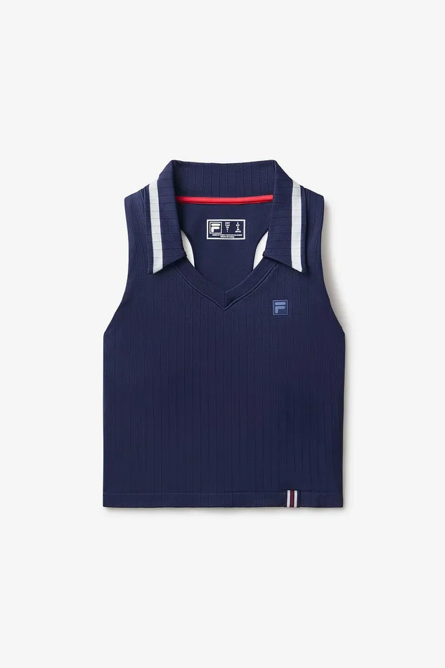 Tops and TShirts Women Fila Challenger Seamless Polo Tank 488 Filanavyfilaredgardenia Tops and TShirts Women Fila Challenger Seamless Polo Tank 488 Filanavyfilaredgardenia