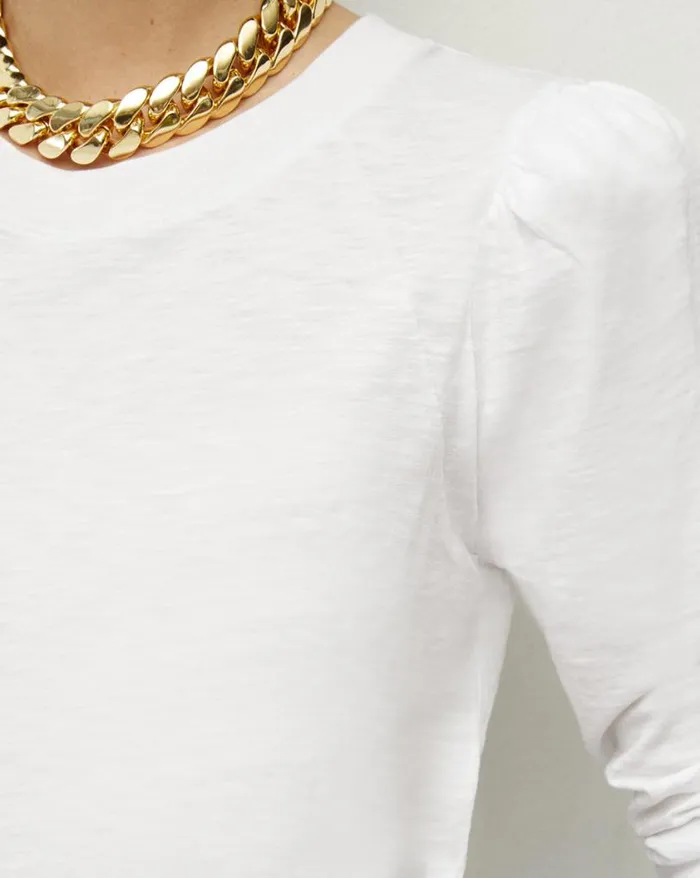 Tops and Tees Shop Veronica Beard Mason Baseball Tee White