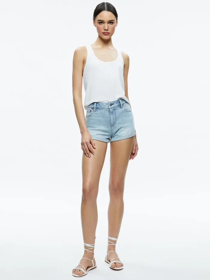 Tops Women Alice Olivia AVRIL BOXY TANK Black