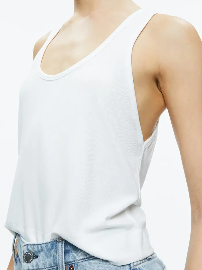 Tops Women Alice Olivia AVRIL BOXY TANK Black
