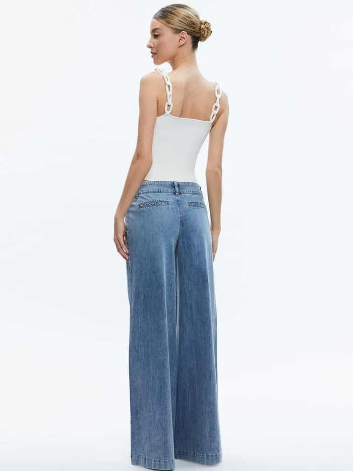 Tops Women Alice Olivia GRETEL LOOPED STRAP TANK Soft White