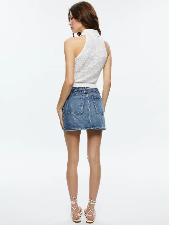 Tops Women Alice Olivia MILES COLLARED TANK Light Mango