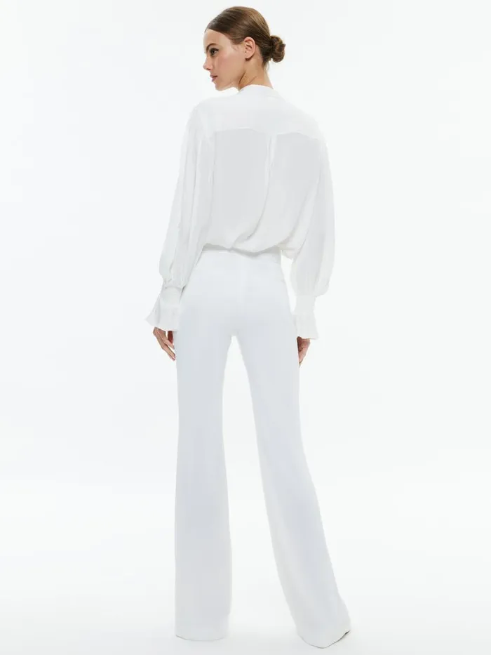 Tops Women Alice Olivia ONICA COLLARED BLOUSE Off White