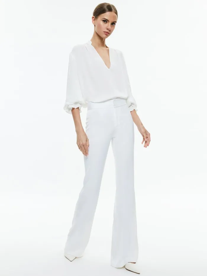 Tops Women Alice Olivia ONICA COLLARED BLOUSE Off White
