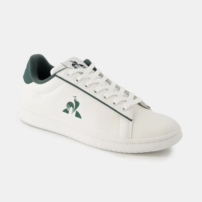 Trainers And Sneakers Men Le Coq Sportif Shoes LCS COURT CLEAN Optical White Trekking Green Trainers And Sneakers Men Le Coq Sportif Shoes LCS COURT CLEAN Optical White Trekking Green