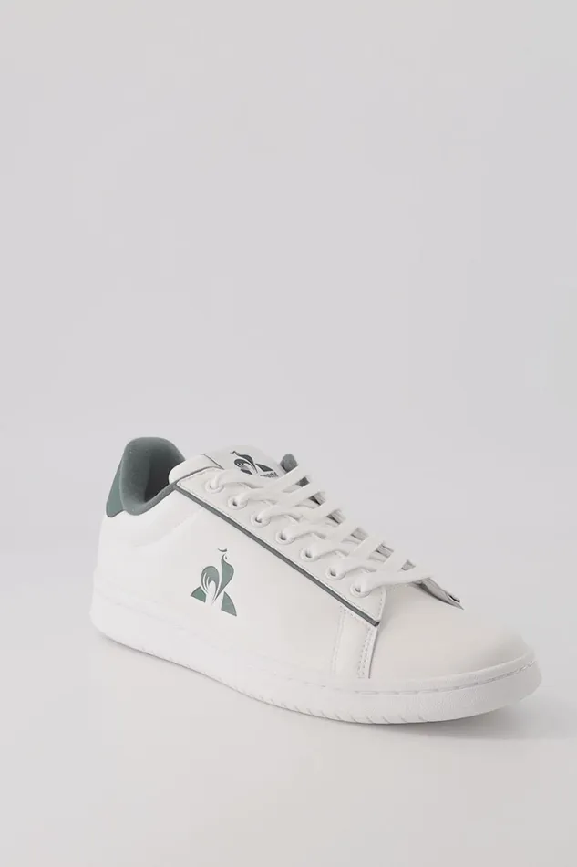 Trainers And Sneakers Men Le Coq Sportif Shoes LCS COURT CLEAN Optical White Trekking Green Trainers And Sneakers Men Le Coq Sportif Shoes LCS COURT CLEAN Optical White Trekking Green