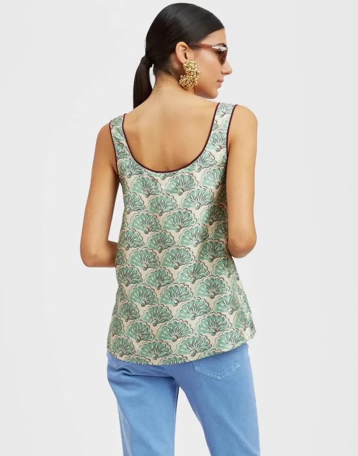 Twirl Top Fans Mint Women La Double J Shirts and Tops Twirl Top Fans Mint Women La Double J Shirts and Tops