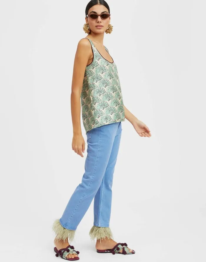 Twirl Top Fans Mint Women La Double J Shirts and Tops Twirl Top Fans Mint Women La Double J Shirts and Tops
