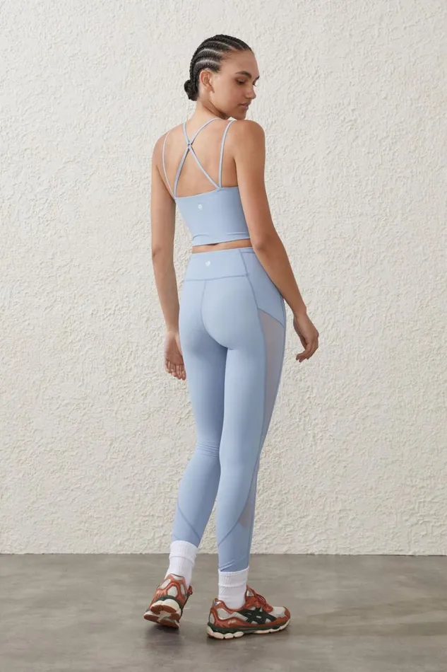 Ultra Luxe Mesh Panel 78 Tight Forever Blue Mesh Women Cotton On Pants