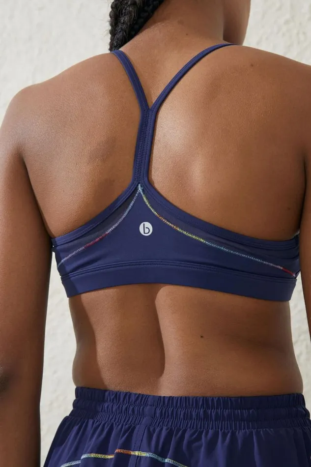 Ultra Luxe Mesh Strappy Crop Quiet Skyav Stitch Women Cotton On Tops