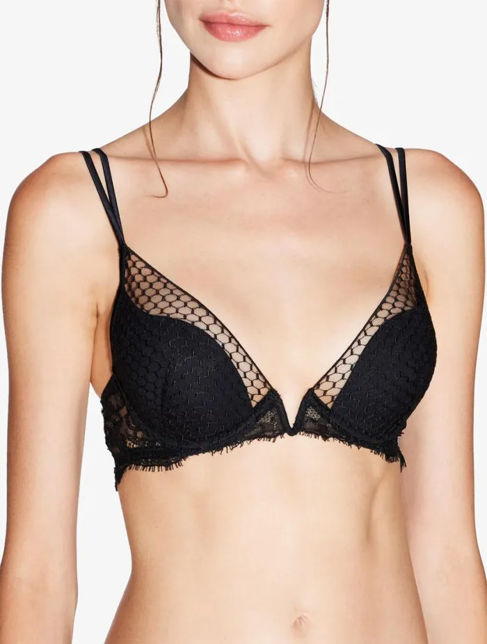 Underwired PushUp Bra With Leavers Lace Lingerie La Perla Padded