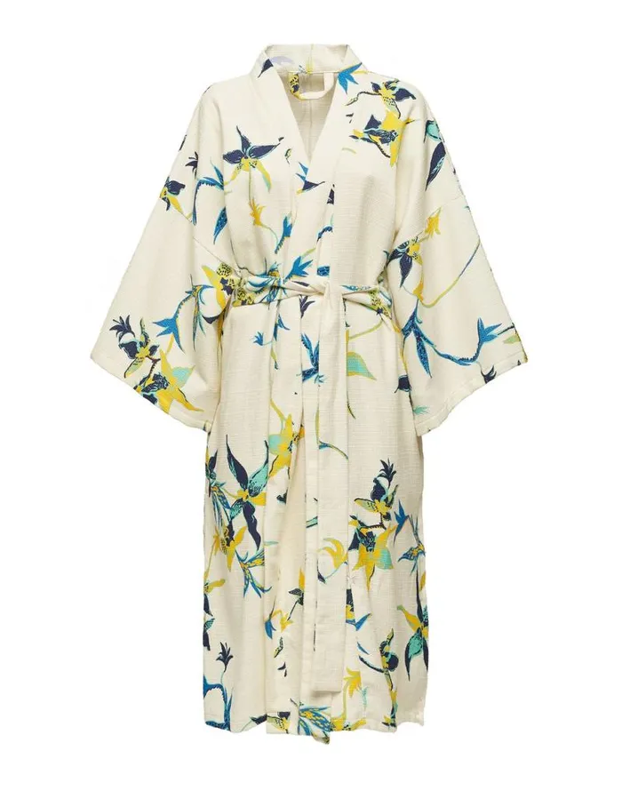 Unisex Big Robe Orchidea Bianco In Cotton Women La Double J Loungewear