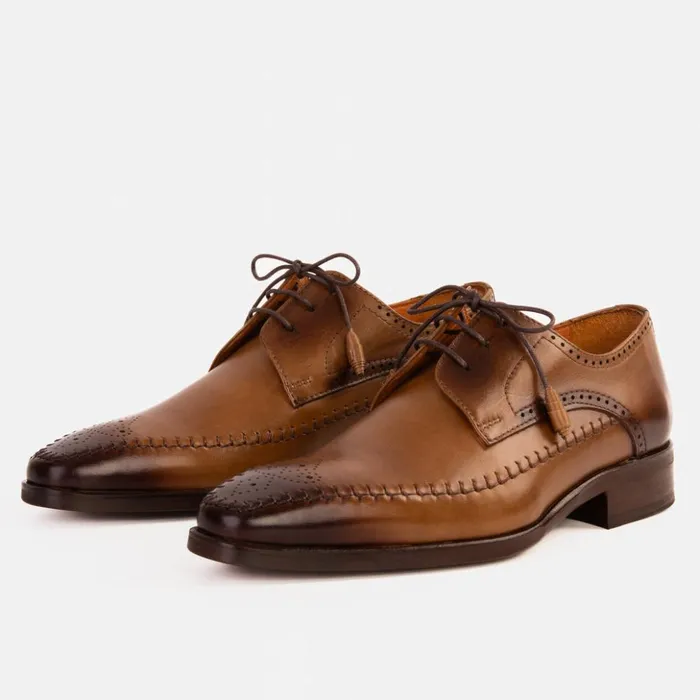 Vinci Leather Dress Shoes The Moon Tan Leather Derby Shoe 8211 Men