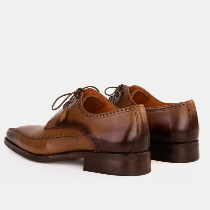 Vinci Leather Dress Shoes The Moon Tan Leather Derby Shoe 8211 Men