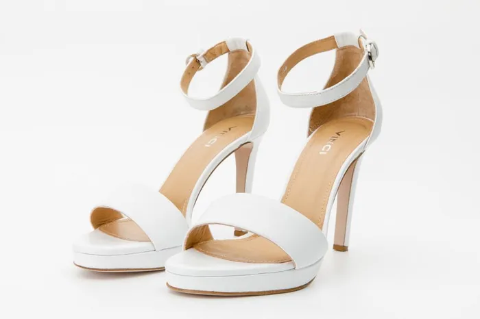 Vinci Leather Sandals The Aksu White Leather Ankle Strap Sandal 8211 Women