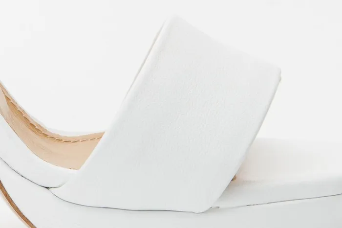 Vinci Leather Sandals The Aksu White Leather Ankle Strap Sandal 8211 Women