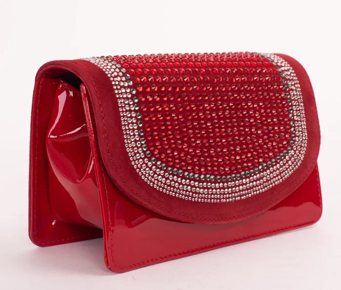Vinci Leather Sandals The Barneveld Red Glitter Leather Handbag 8211 Women