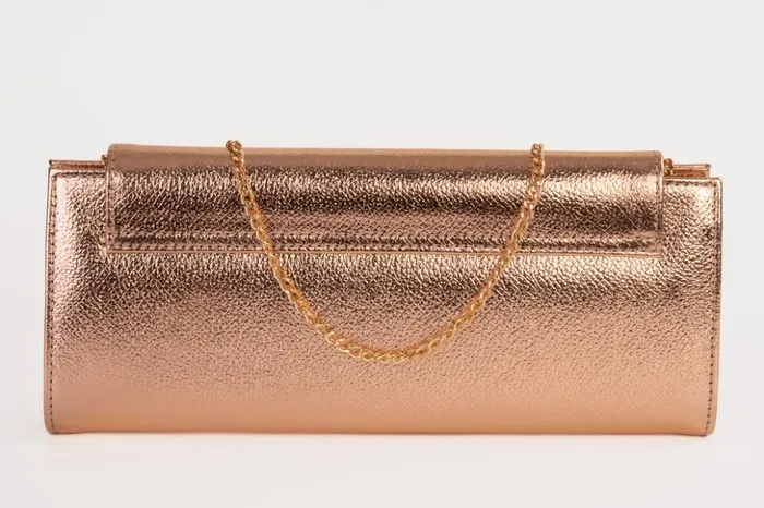 Vinci Leather Women Bags The Ege Rose Gold Leather Clutch 8211 Women
