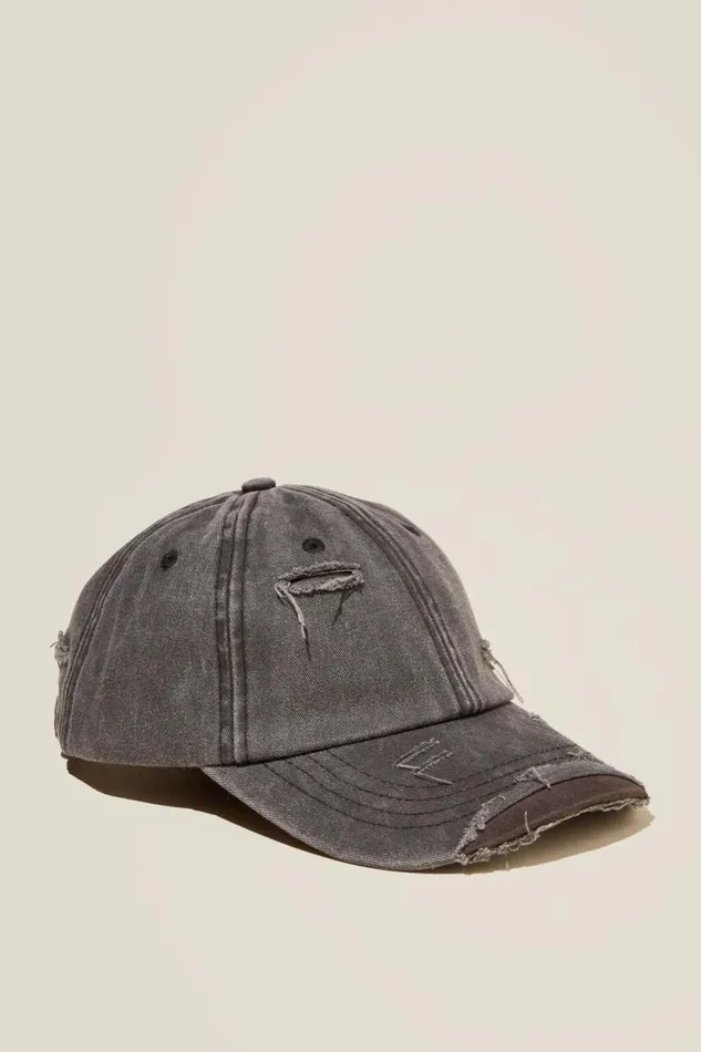 Vintage Dad Hat Washed Black Men Cotton On Hats