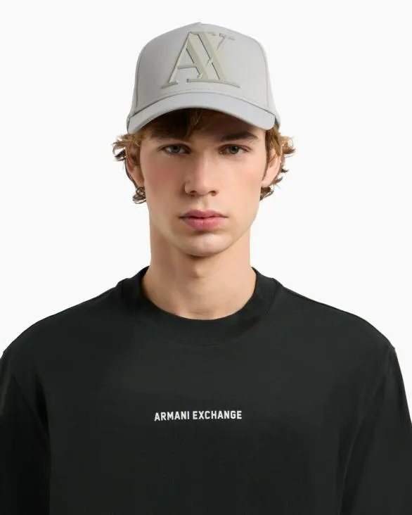 Visor Cap With Logo Grey Men Armani Hats And Gloves Visor Cap With Logo Grey Men Armani Hats And Gloves