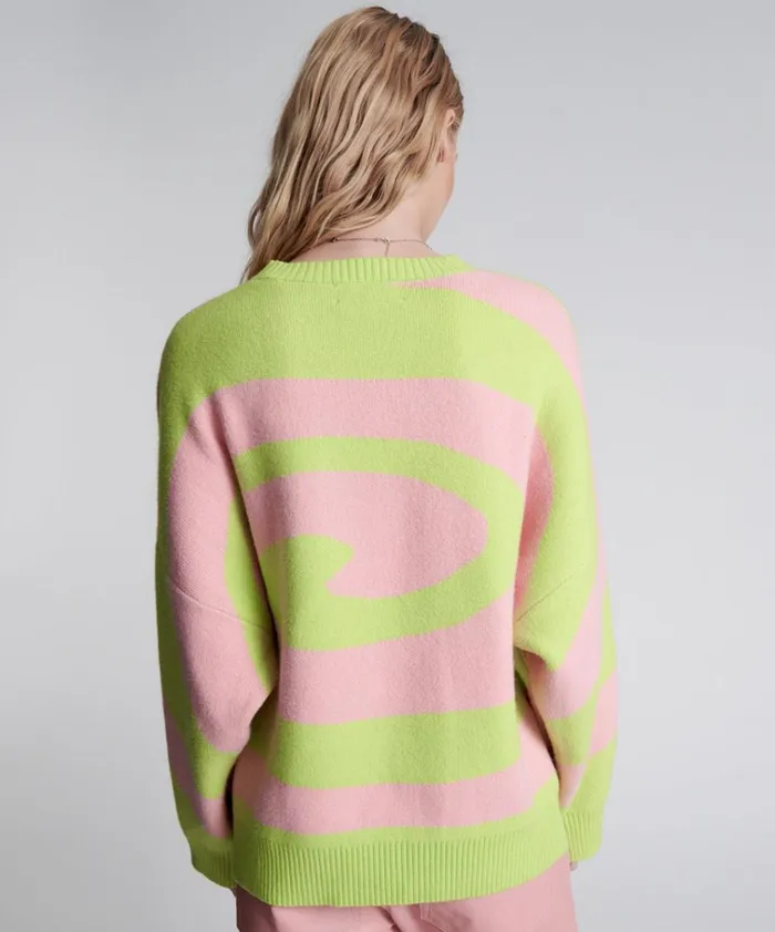 VORTEX JUMPER PINK Women One Teaspoon Knitwear VORTEX JUMPER PINK Women One Teaspoon Knitwear