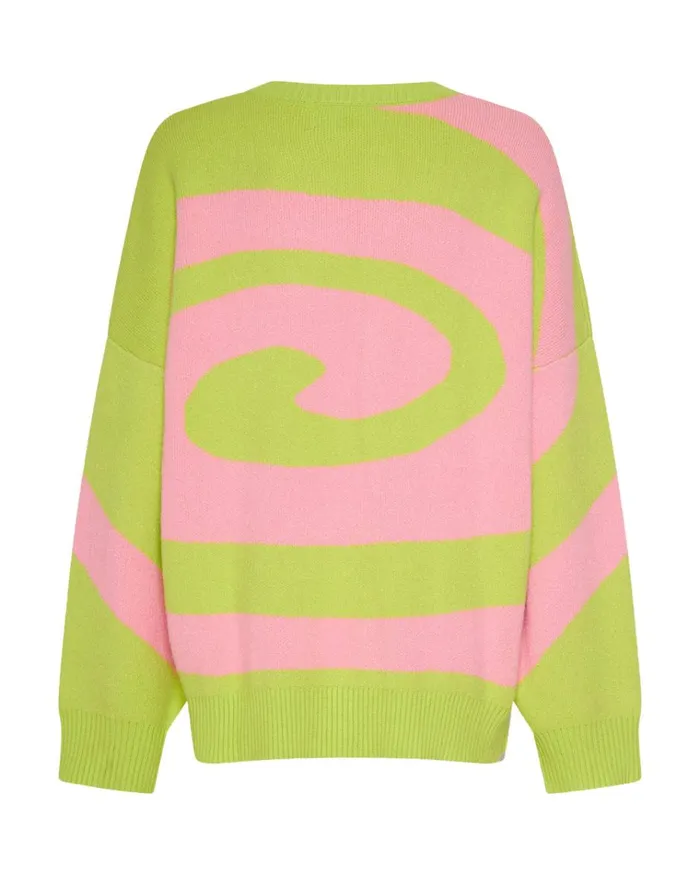 VORTEX JUMPER PINK Women One Teaspoon Knitwear VORTEX JUMPER PINK Women One Teaspoon Knitwear