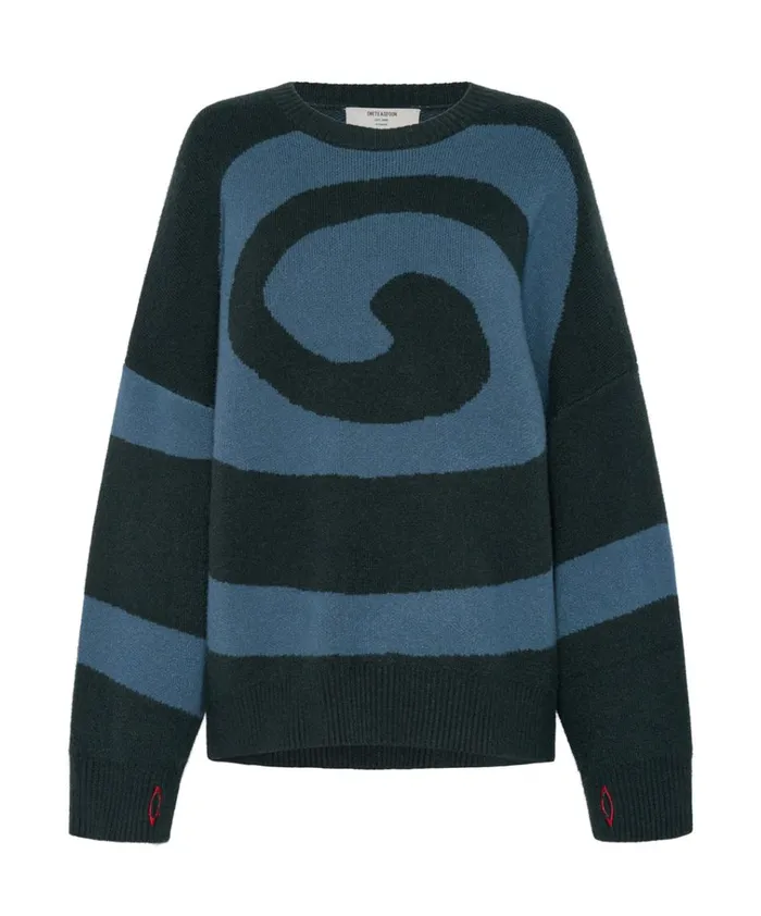 VORTEX KNIT SWEATER GREEN Women One Teaspoon Knitwear VORTEX KNIT SWEATER GREEN Women One Teaspoon Knitwear