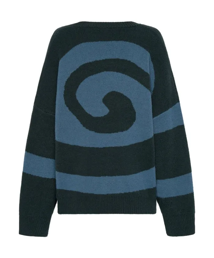 VORTEX KNIT SWEATER GREEN Women One Teaspoon Knitwear VORTEX KNIT SWEATER GREEN Women One Teaspoon Knitwear