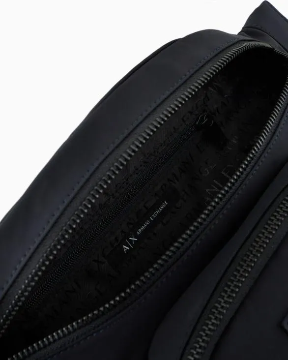Waist Bag With External Pocket Navyblue Men Armani Belt Bags Waist Bag With External Pocket Navyblue Men Armani Belt Bags