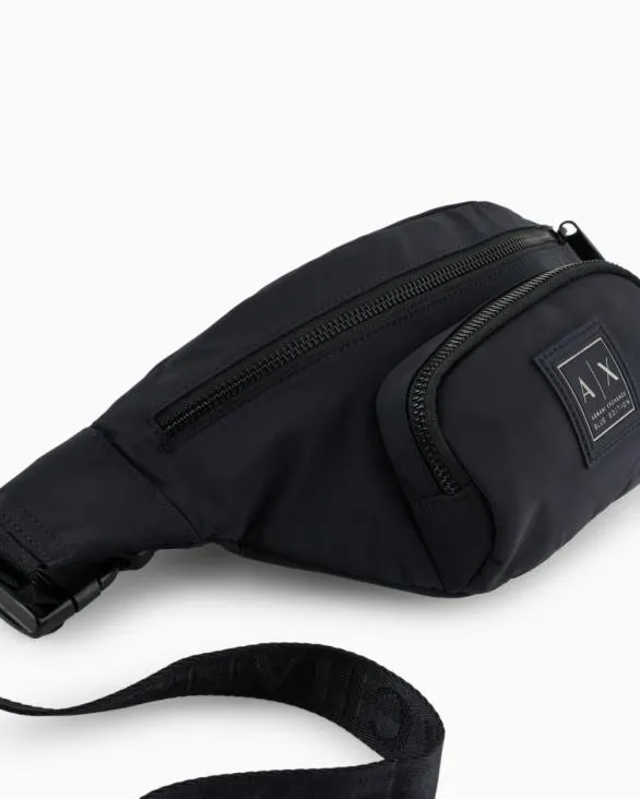 Waist Bag With External Pocket Navyblue Men Armani Belt Bags Waist Bag With External Pocket Navyblue Men Armani Belt Bags