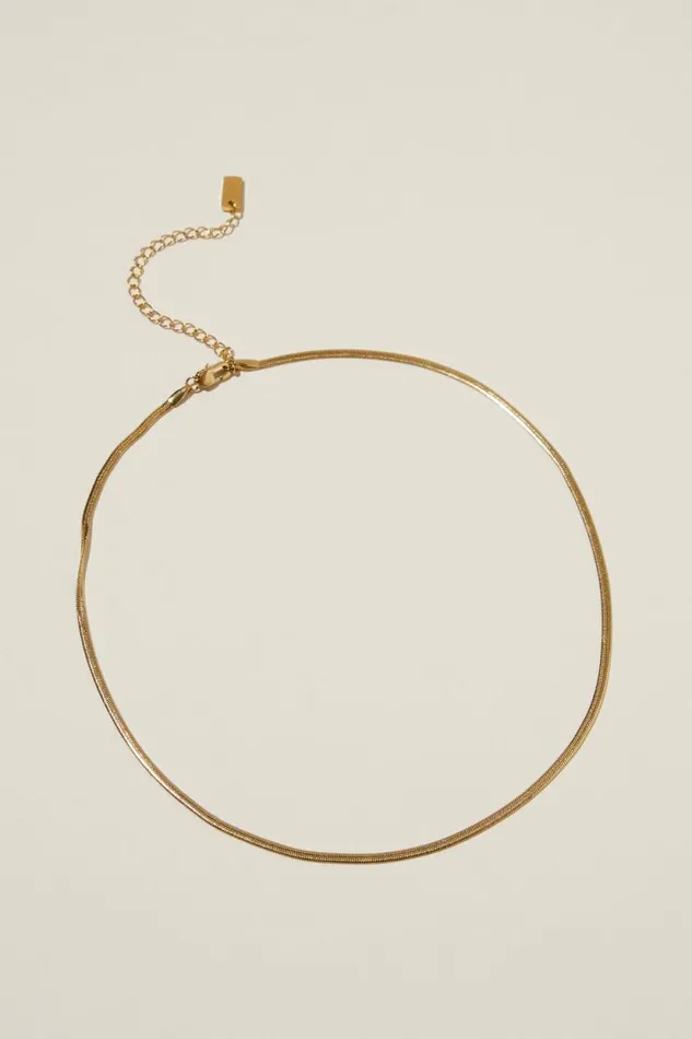 Waterproof Fine Chain Necklace Gold Plated Snake Chain Women Cotton On Accessories Waterproof Fine Chain Necklace Gold Plated Snake Chain Women Cotton On Accessories