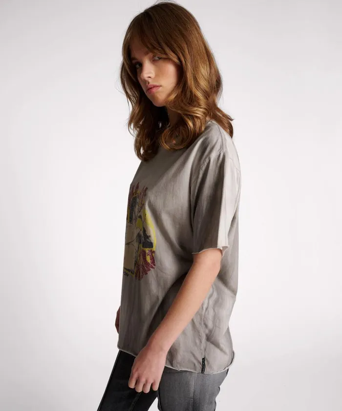 WILD AT HEART BOYFRIEND TEE Women One Teaspoon Basic Tees WILD AT HEART BOYFRIEND TEE Women One Teaspoon Basic Tees