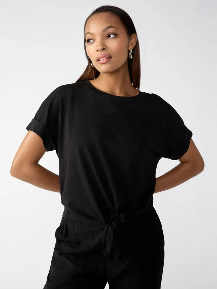 Women All Day Tie Tee Black Sanctuary Clothing Tees and Tops