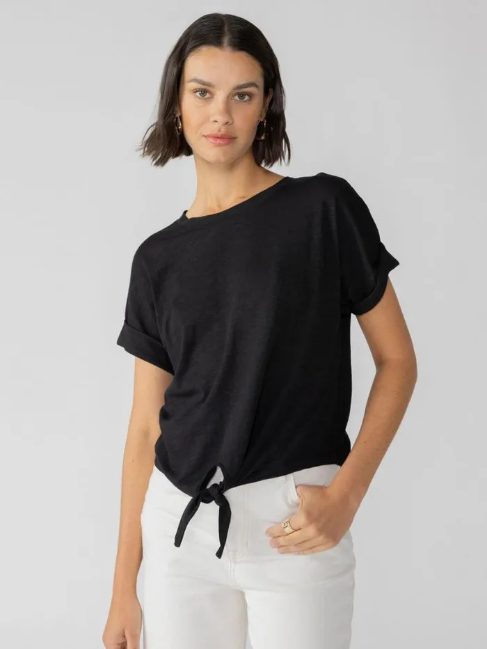 Women All Day Tie Tee Black Sanctuary Clothing Tees and Tops Women All Day Tie Tee Black Sanctuary Clothing Tees and Tops