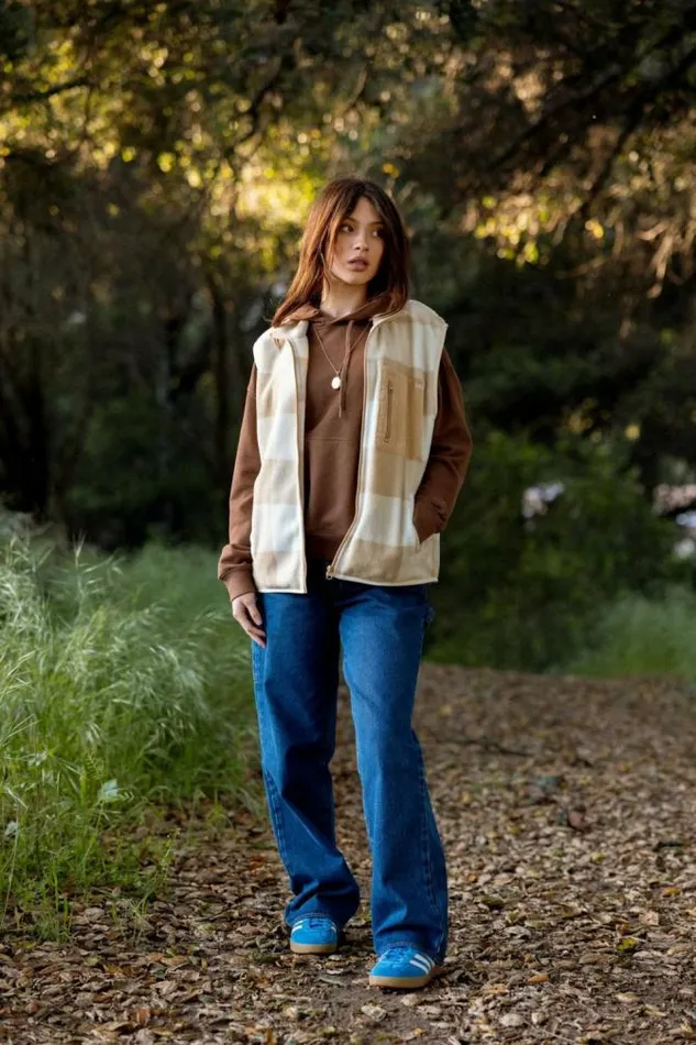 Women Arctic Fleece Vest Sand Brixton Jackets