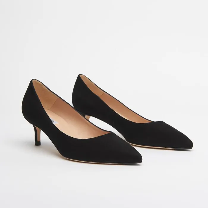 Women Audrey Black Suede Kitten Heel Courts Black LKBennett Court Shoes Women Audrey Black Suede Kitten Heel Courts Black LKBennett Court Shoes