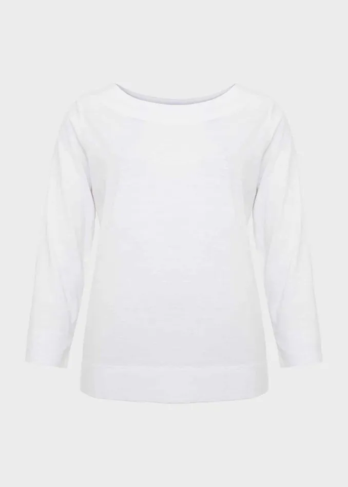 Women Avia Cotton Slub TShirt White Hobbs Tops