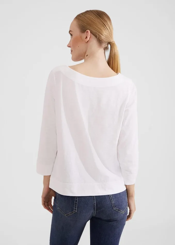 Women Avia Cotton Slub TShirt White Hobbs Tops