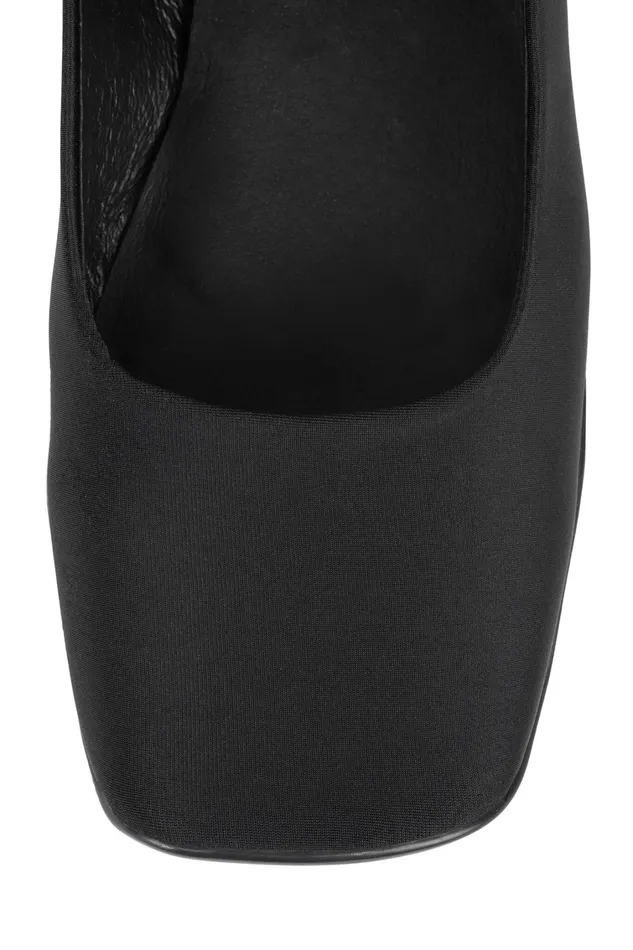 Women Ballet Flats Jeffrey Campbell COPPELIA Black Neoprene