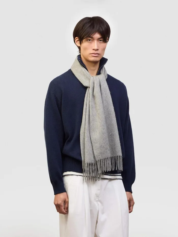 Women Begg X Co Arran Scarf Arran Solid Oversized Cashmere Scarf Flannel Grey