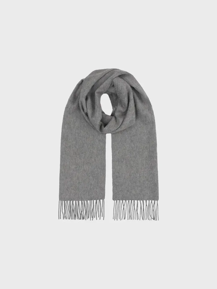 Women Begg X Co Arran Scarf Arran Solid Oversized Cashmere Scarf Flannel Grey