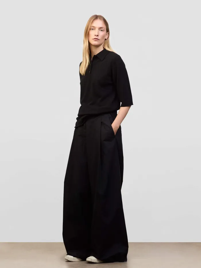 Women Begg X Co Loungewear Monterey Cashmere Polo Black