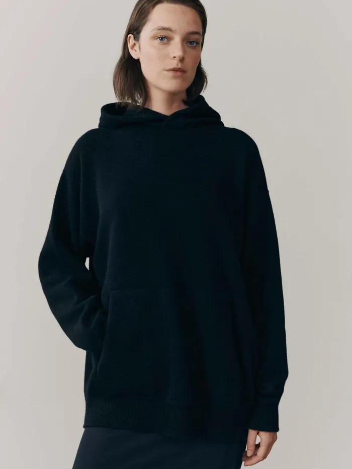 Women Begg X Co Loungewear Rockcliffe Cashmere Hoodie Black